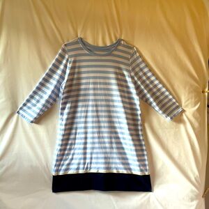 J.Jill Striped Blue and White Women’s A-Line Dress.